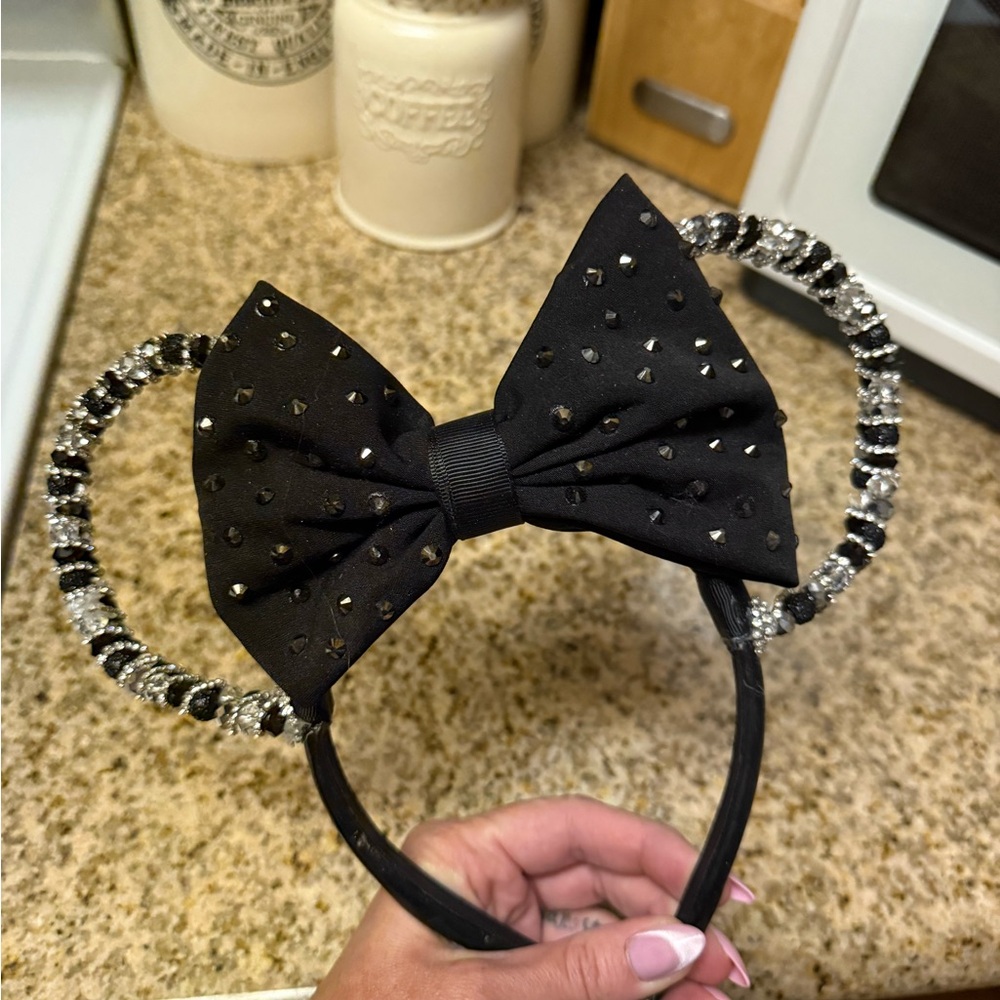 Black Sequin Bow Hair Accessory Headband